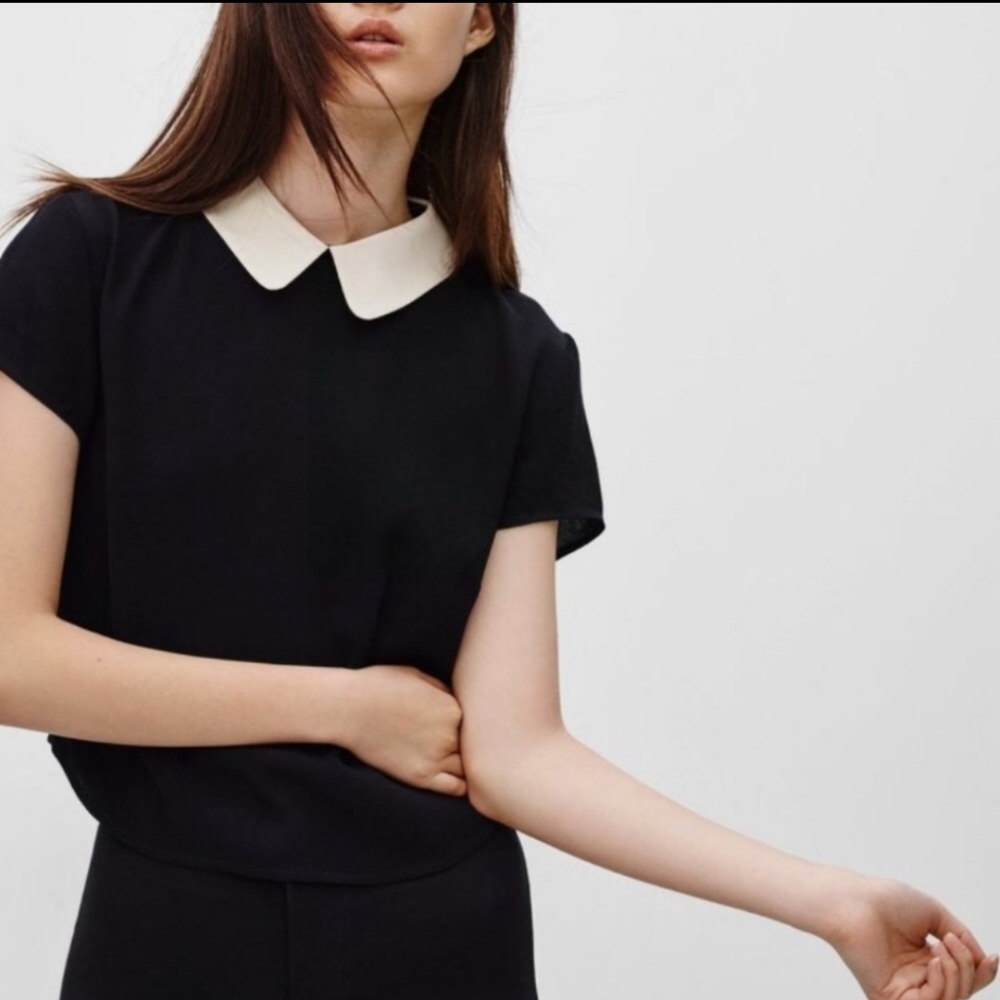 Aritzia Sunday Best collared crop top